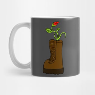 Doodle vektor boots flower Mug